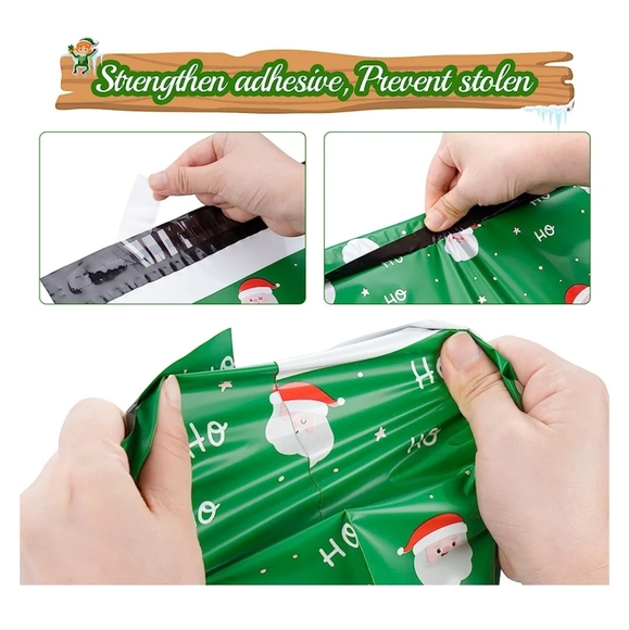 25ct Green Santa Mailers - Picture 2 of 5